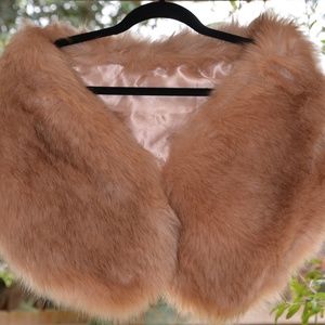 FAUX FUR WRAPS  OLD PINK COLOR